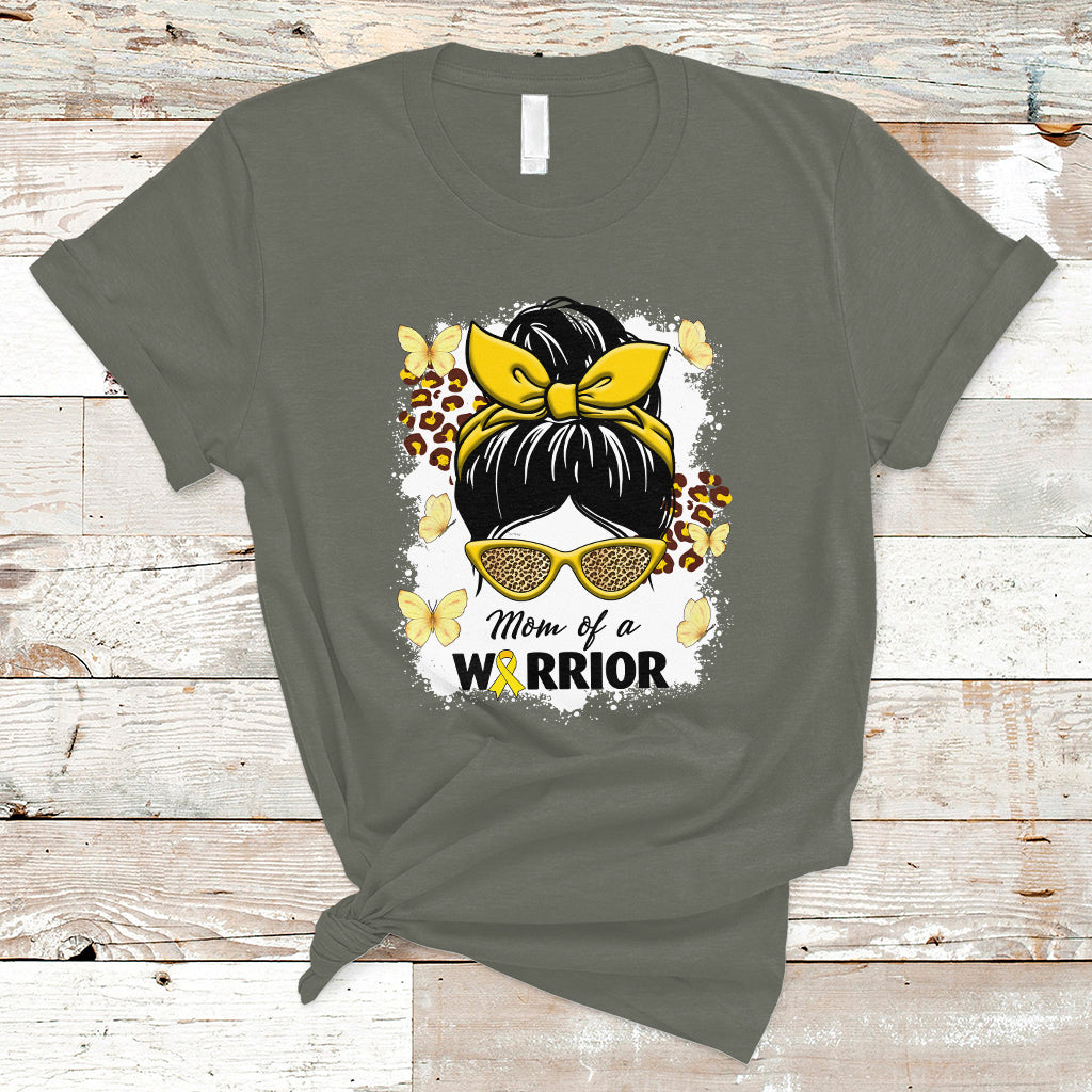 chilhood-cancer-awareness-t-shirt-mom-of-a-warrior-messy-bun-gold-ribbon-support-squad