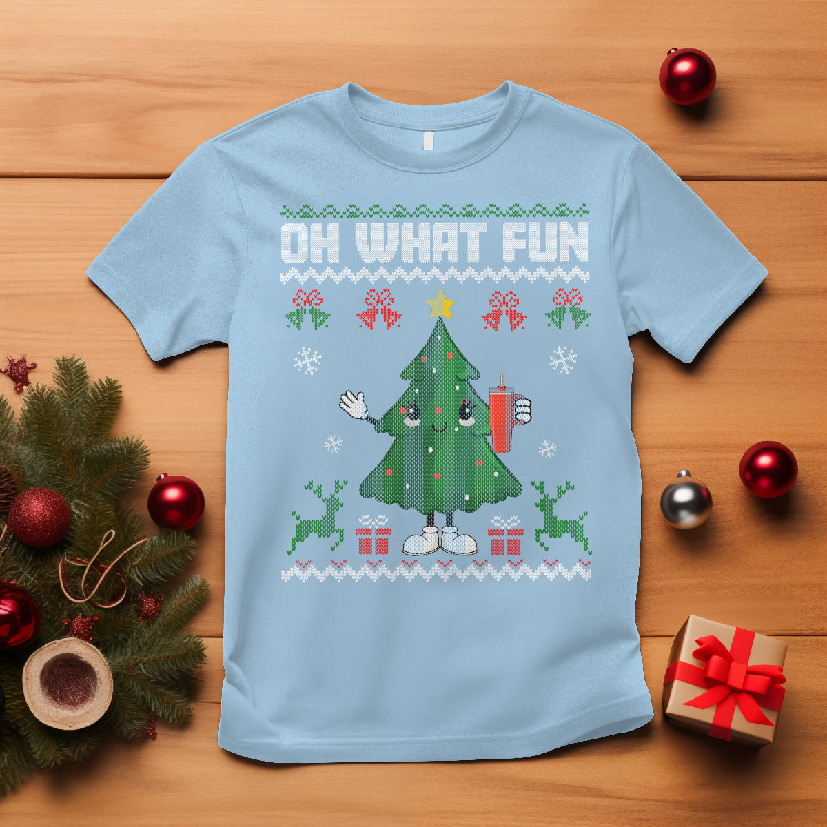 ugly-christmas-t-shirt-oh-what-fun-boujee-christmas-tree-funny