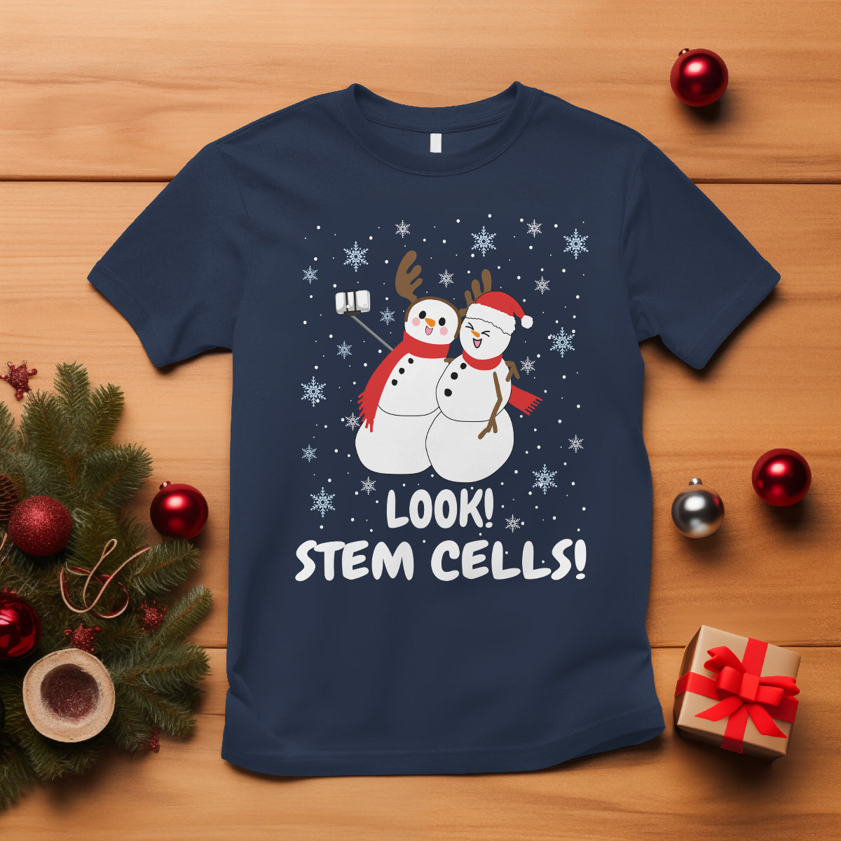 look-stem-cell-snowman-funny-christmas-science-t-shirt