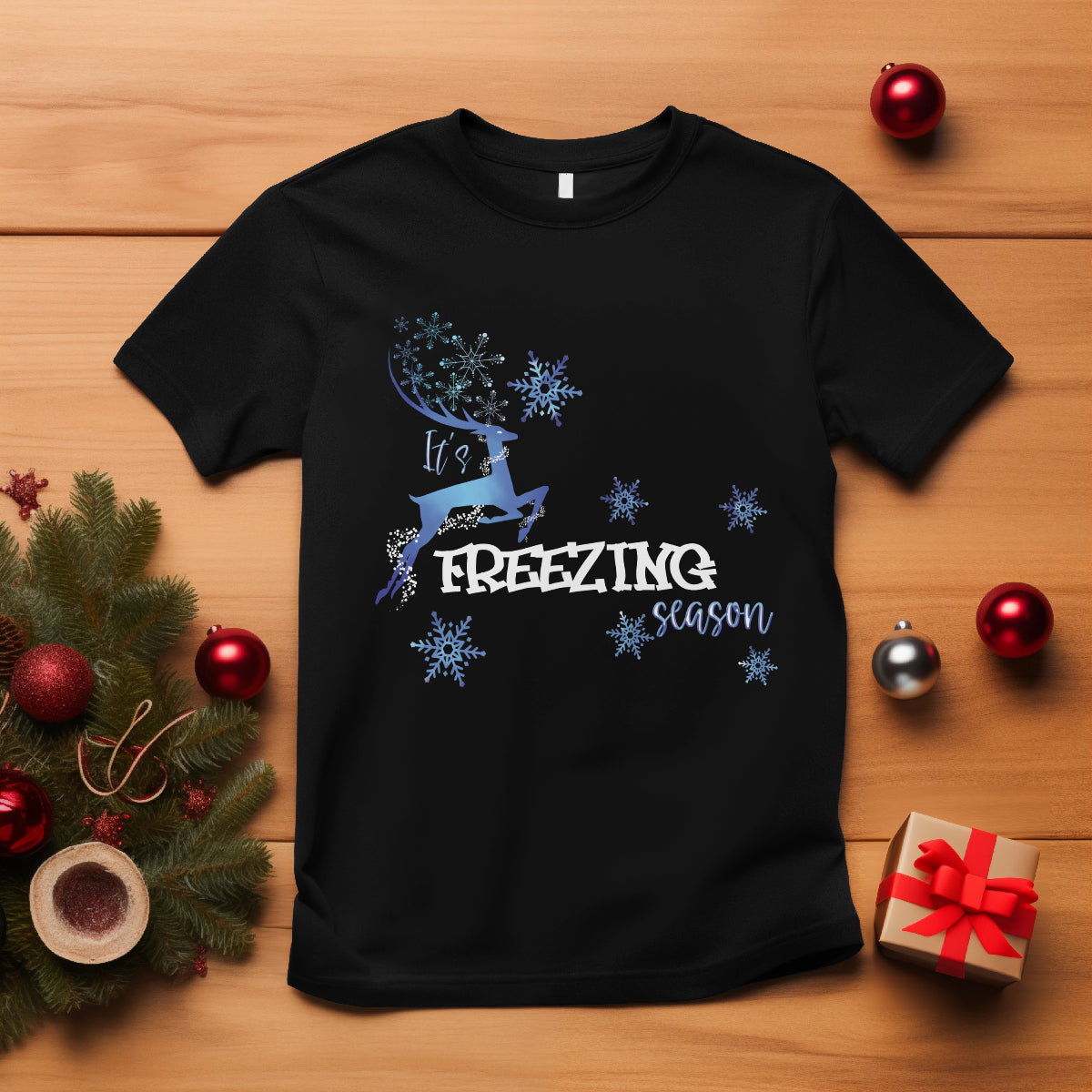 freezing-season-christmas-reindeer-snowflake-t-shirt