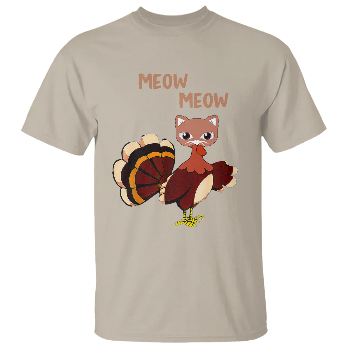 thanksgiving-cat-lover-t-shirt-funny-turkey-fake-meow-meow