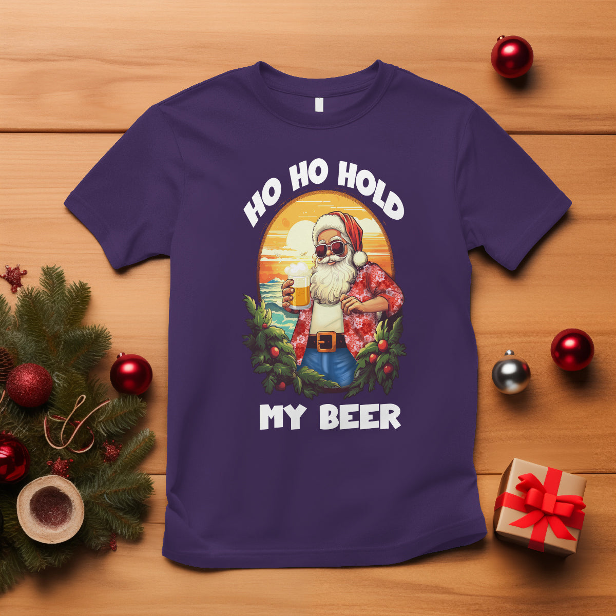 christmas-in-hawaii-t-shirt-ho-ho-hold-my-beer-cool-santa-sunglass