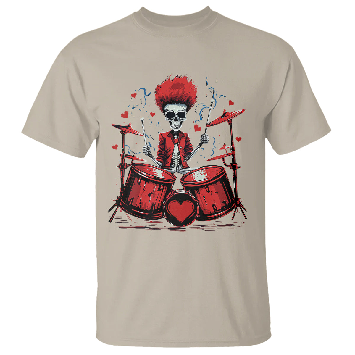 valentines-day-t-shirt-cool-skeleton-drummer-rock-lover