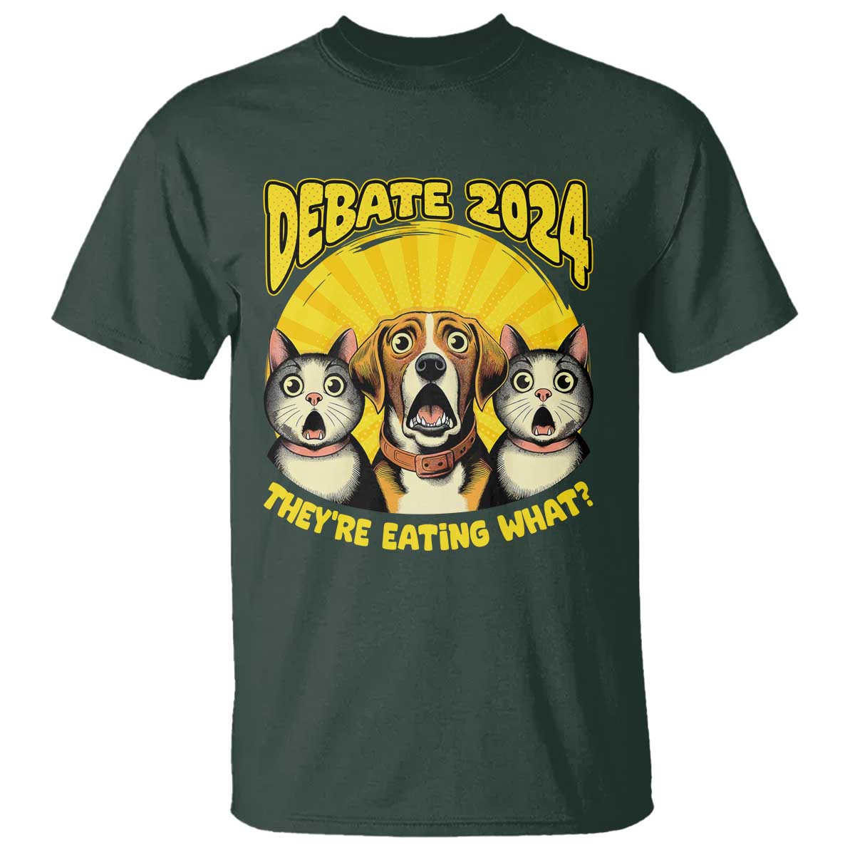 president-debate-2024-t-shirt-funny-dogs-and-cats-theyre-eating-what