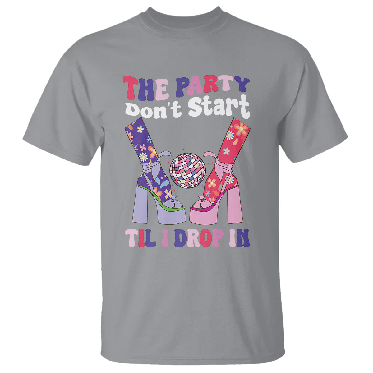 the-party-dont-start-till-i-drop-in-boujee-disco-ball-retro-groovy-t-shirt-1