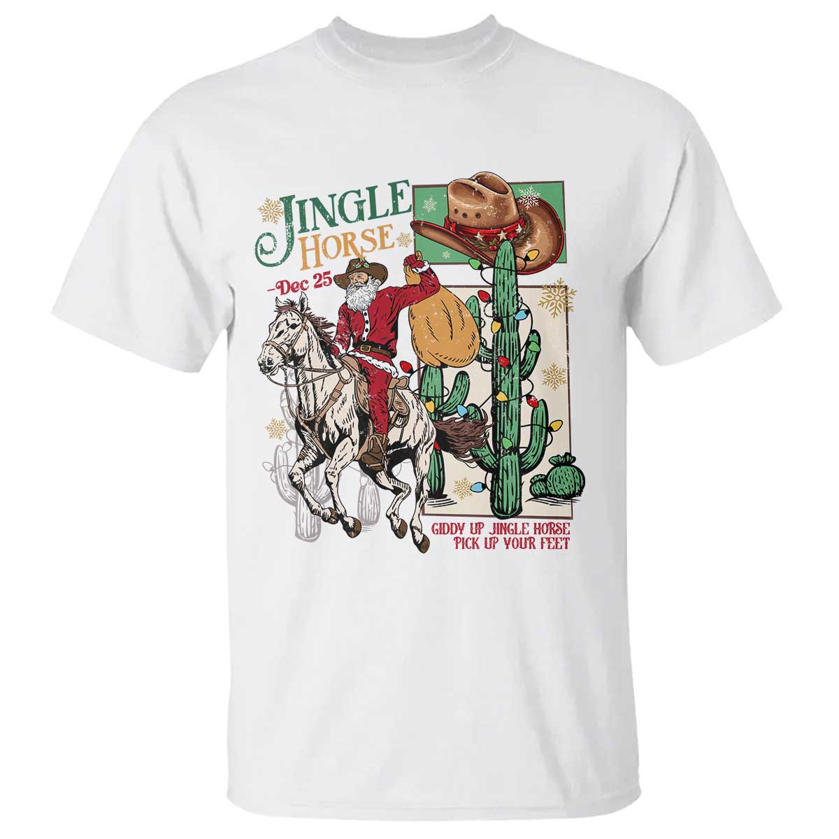 western-christmas-t-shirt-jingle-horse-pick-up-your-feet-cowboy-santa-rider