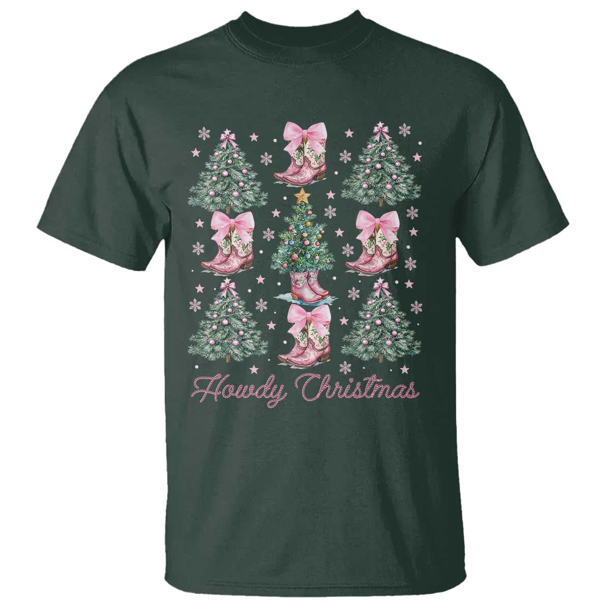 howdy-christmas-t-shirt-coquette-christmas-tree-cowgirl