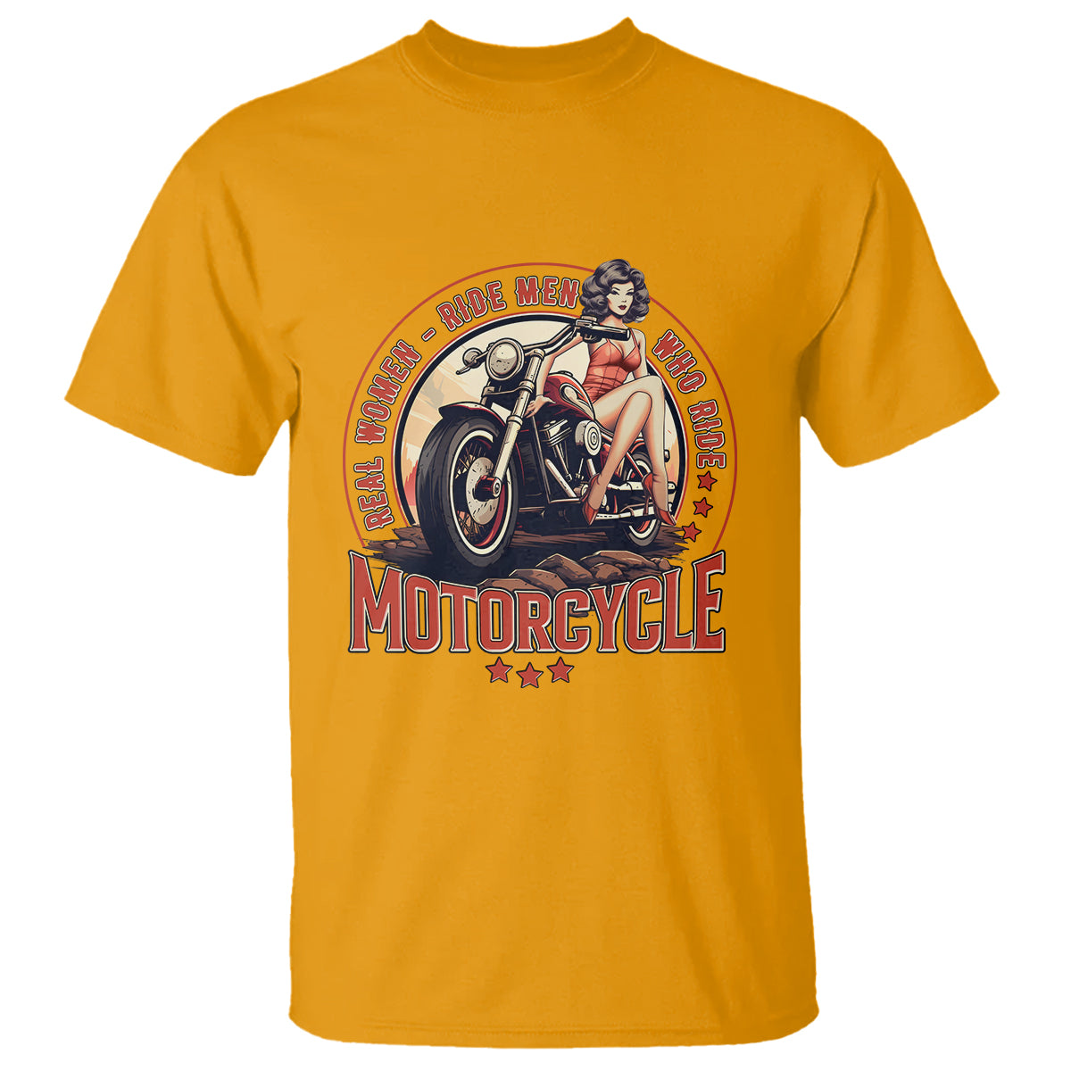 real-women-ride-men-who-ride-motorcycles-retro-rider-lady-t-shirt