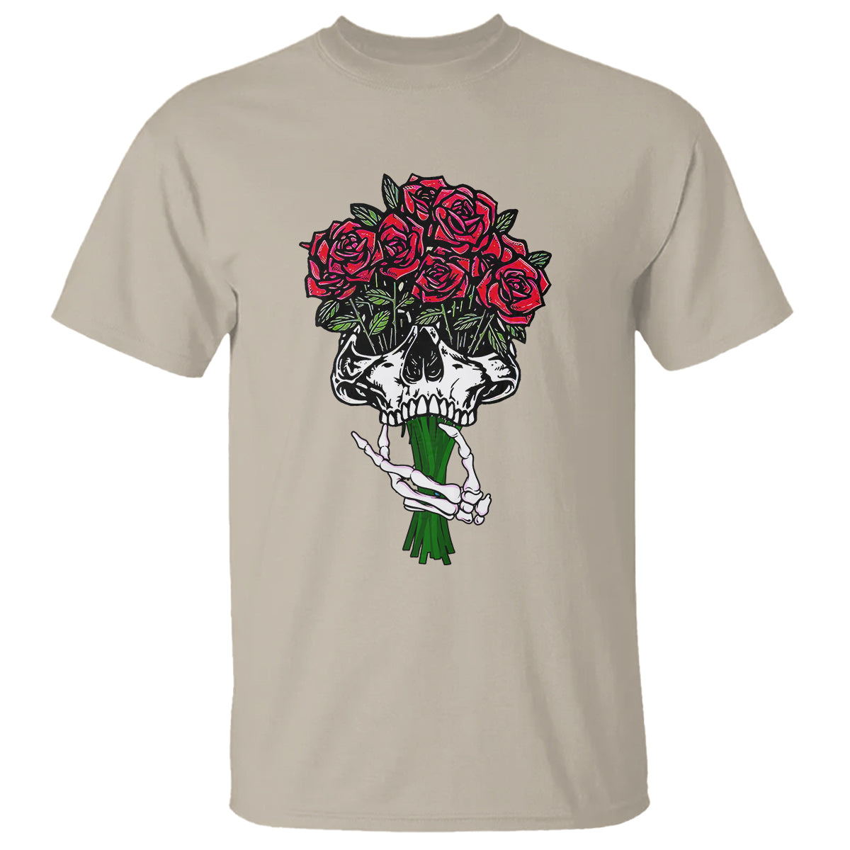 skeleton-hand-red-rose-flowers-skull-t-shirt