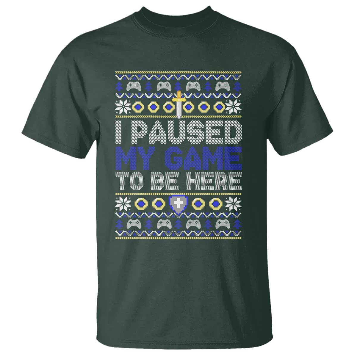 funny-christmas-gamer-t-shirt-i-paused-my-game-to-be-here