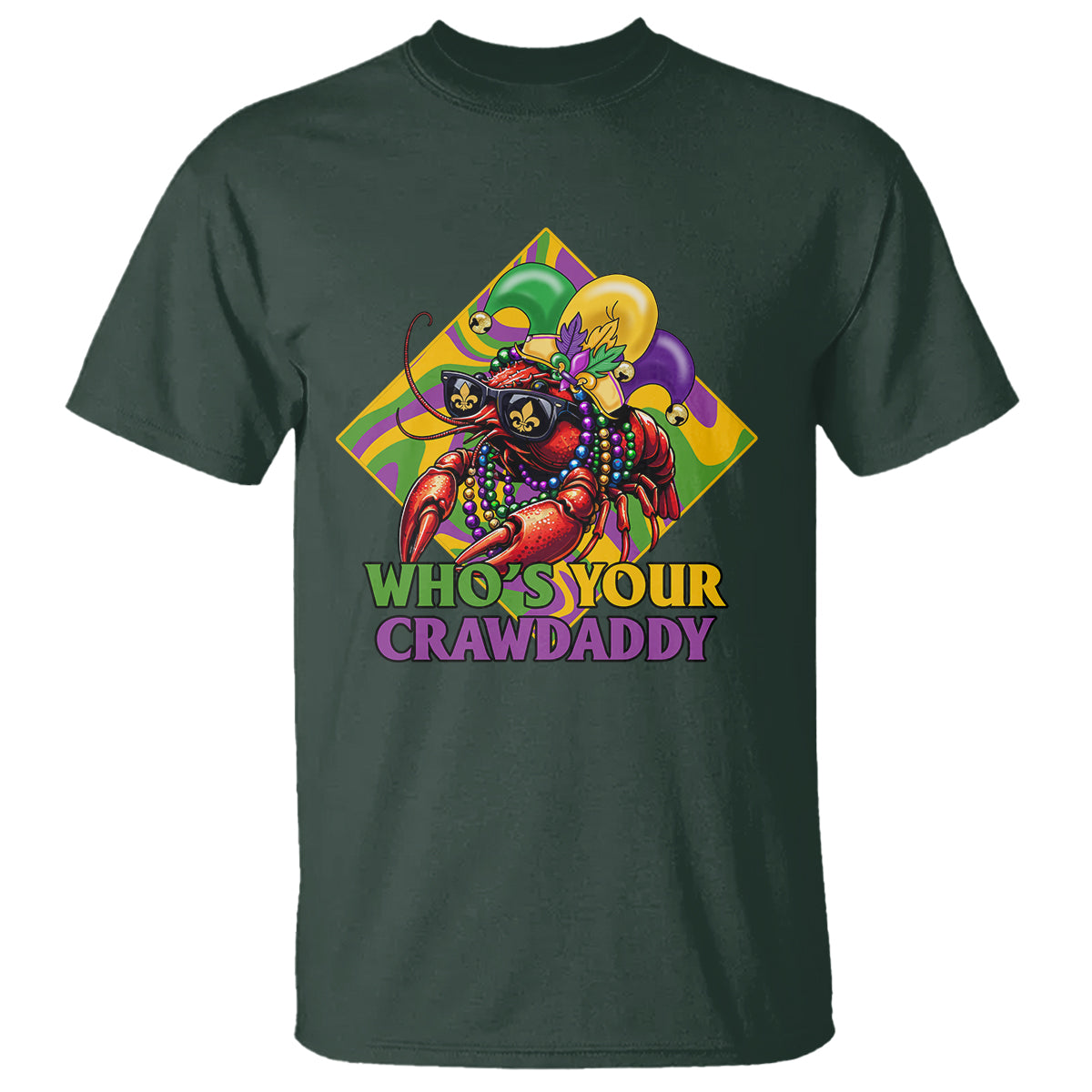 mardi-gras-t-shirt-whos-your-crawdaddy-funny-crawfish-jester-beads-1