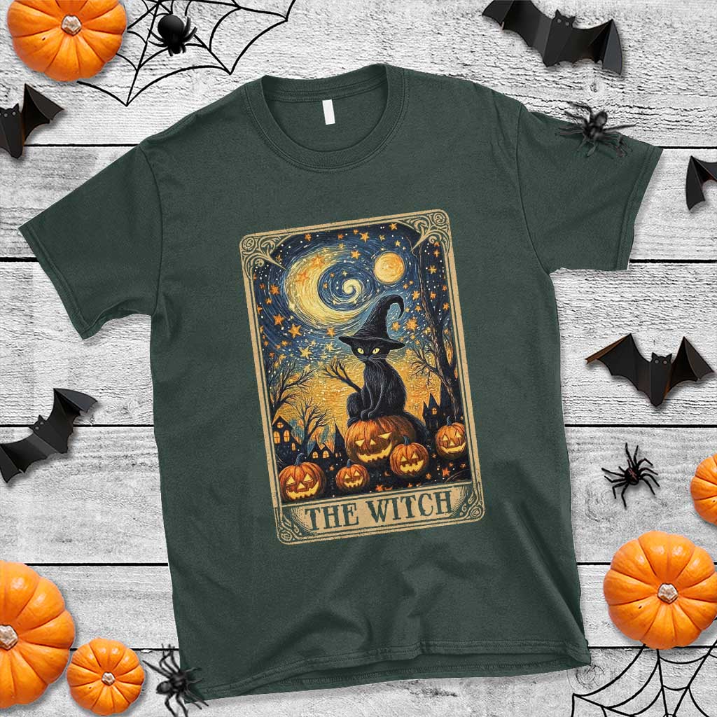black-cat-witch-t-shirt-the-witch-tarot-card-starry-night-spooky-halloween