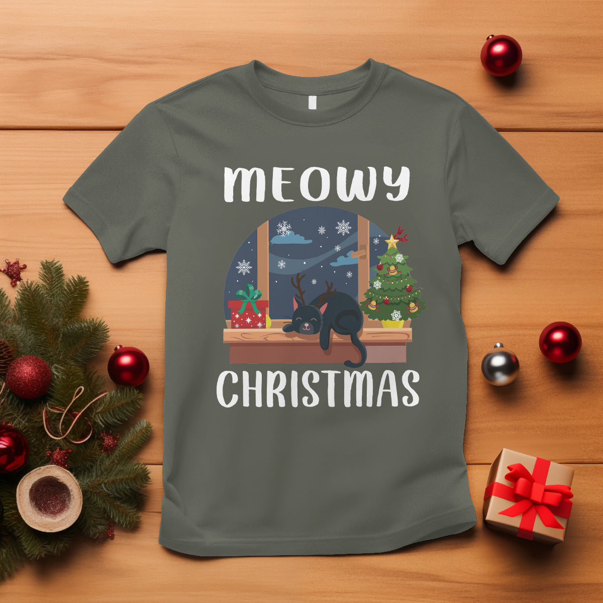 christmas-t-shirt-cat-reindeer-chillin-xmas-eve-window-meowy
