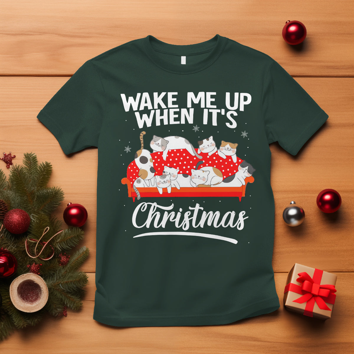 cute-cat-wake-me-up-when-its-christmas-chillin-t-shirt
