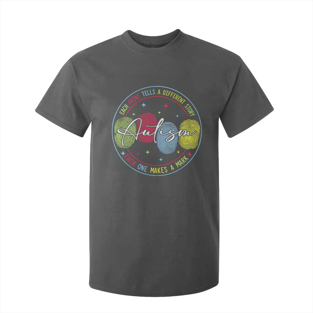 Autism T Shirt For Kid Fingerprint Autism Each Print Tells A Different Story