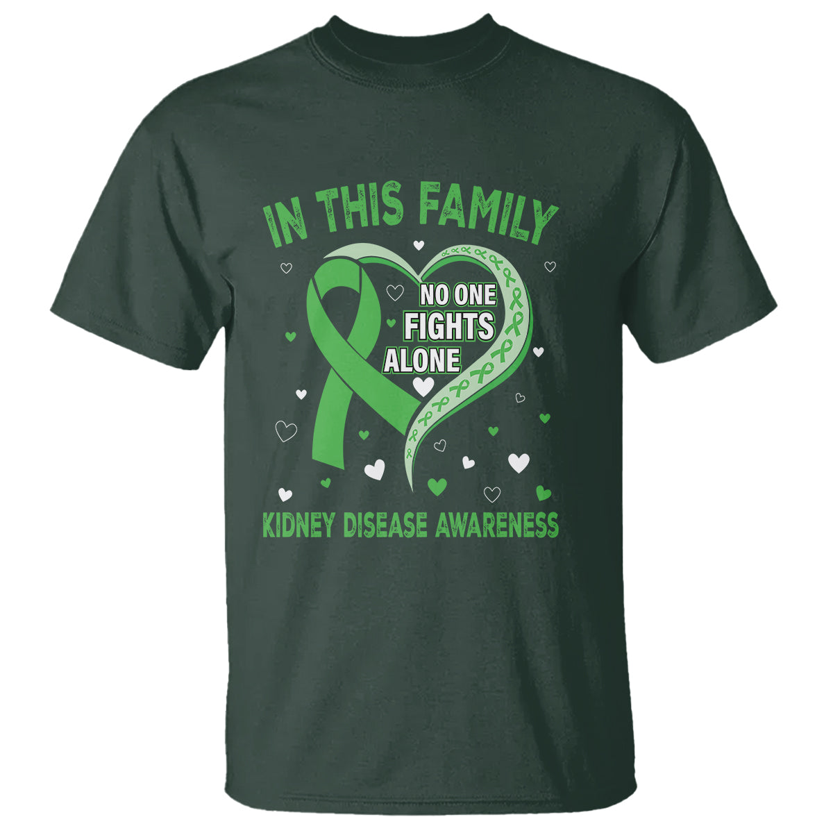 kidney-disease-awareness-month-t-shirt-no-one-fights-alone-in-this-family