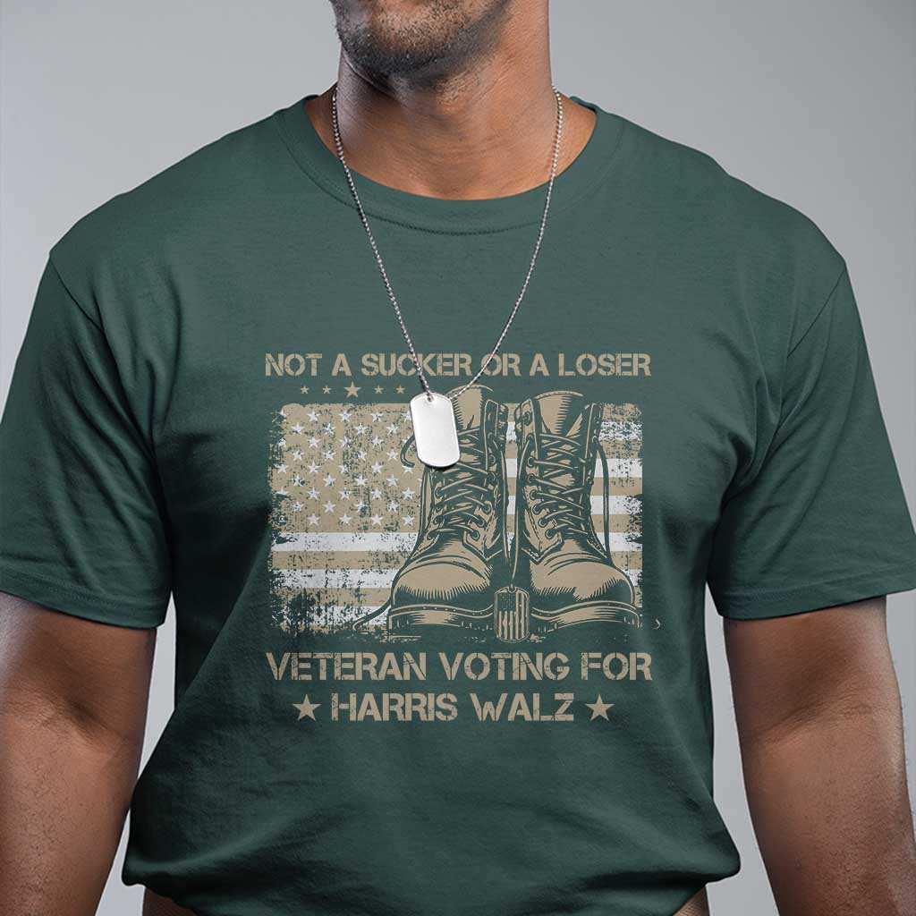 veteran-voting-for-harris-walz-t-shirt-i-am-a-veteran-not-a-sucker-or-a-loser