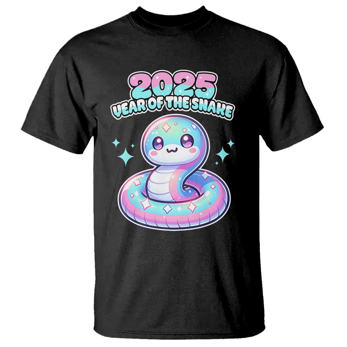 year-of-the-snake-2025-t-shirt-cute-snake-happy-new-year