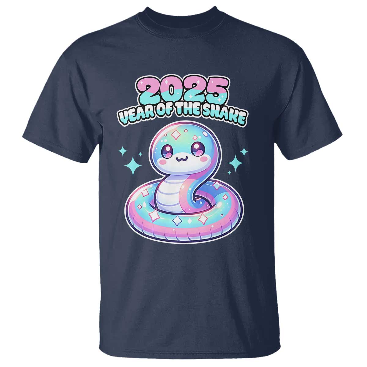 year-of-the-snake-2025-t-shirt-cute-snake-happy-new-year