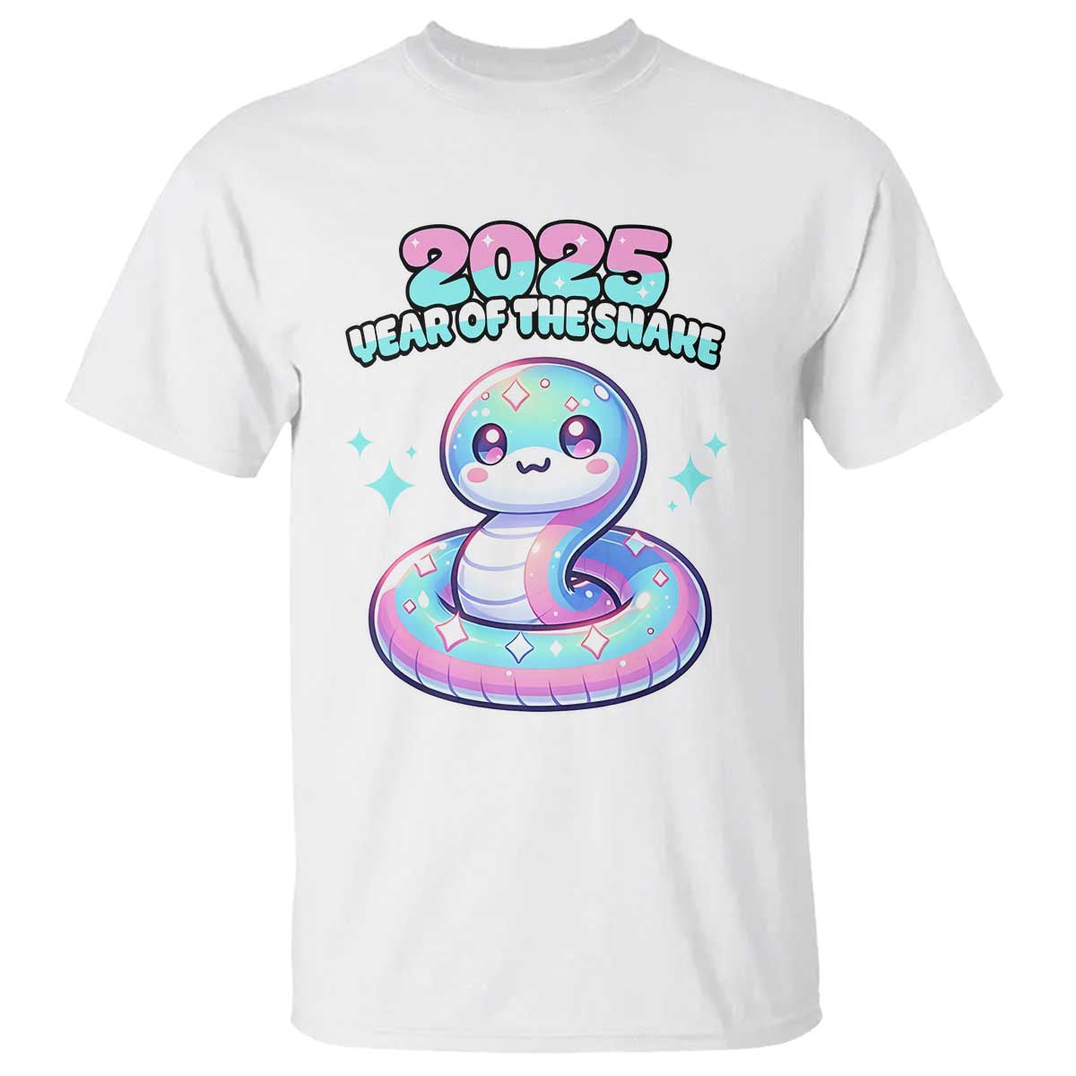 year-of-the-snake-2025-t-shirt-cute-snake-happy-new-year