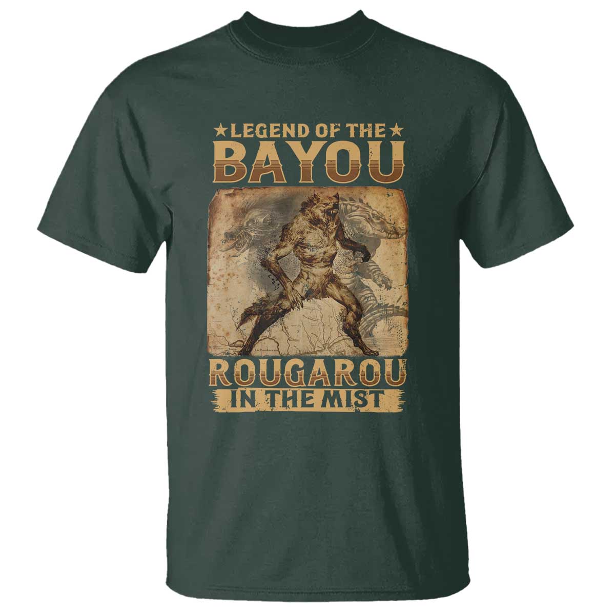 louisiana-cryptid-rougarou-t-shirt-legend-of-the-bayou-rougarou-in-the-mist