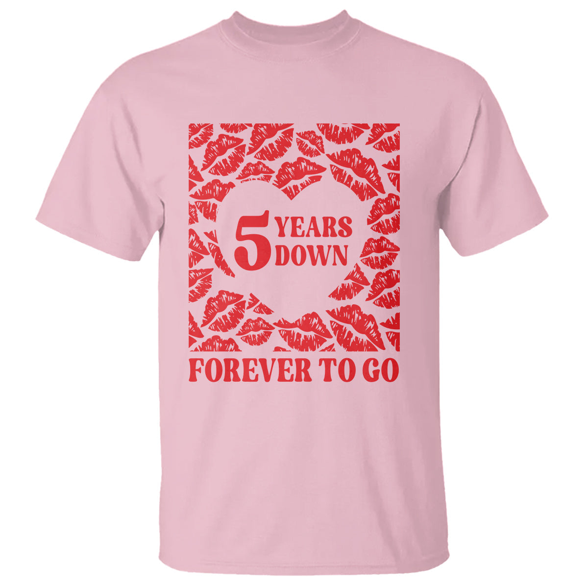 5th-wedding-anniversary-t-shirt-5-years-down-forever-to-go-marriage-couple