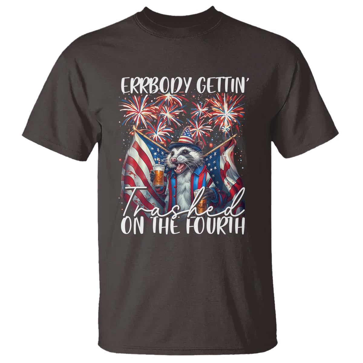 funny-4th-of-july-drinking-t-shirt-everybody-gettin-trashed-on-the-fourth-american-opossum-patriotic-party
