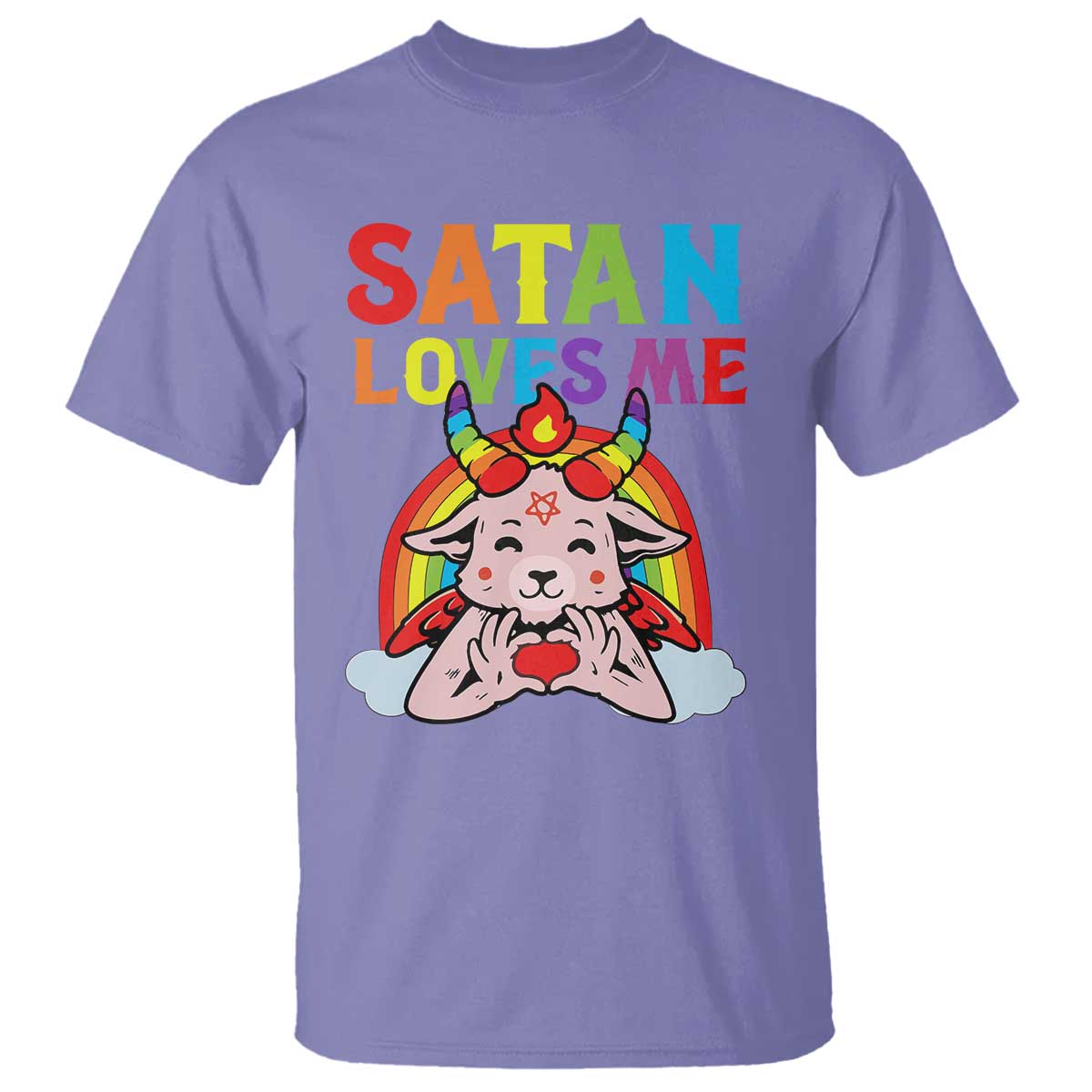 funny-halloween-t-shirt-satan-loves-me-rainbow-goat