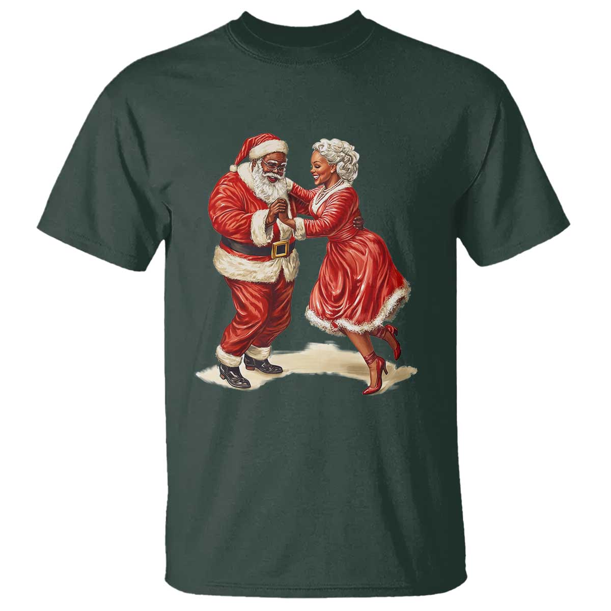 african-american-christmas-t-shirt-black-santa-mr-mrs-claus-dancing