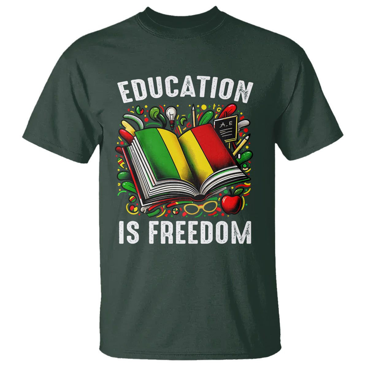 black-history-month-t-shirt-education-is-freedom-reading-books-teacher