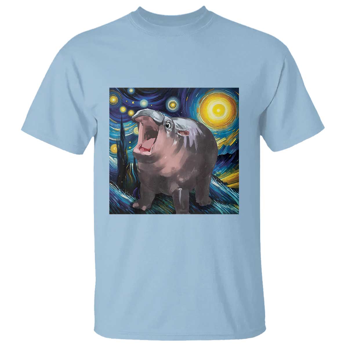 funny-baby-pygmy-hippo-thailand-t-shirt-starry-night-moodeng-meme