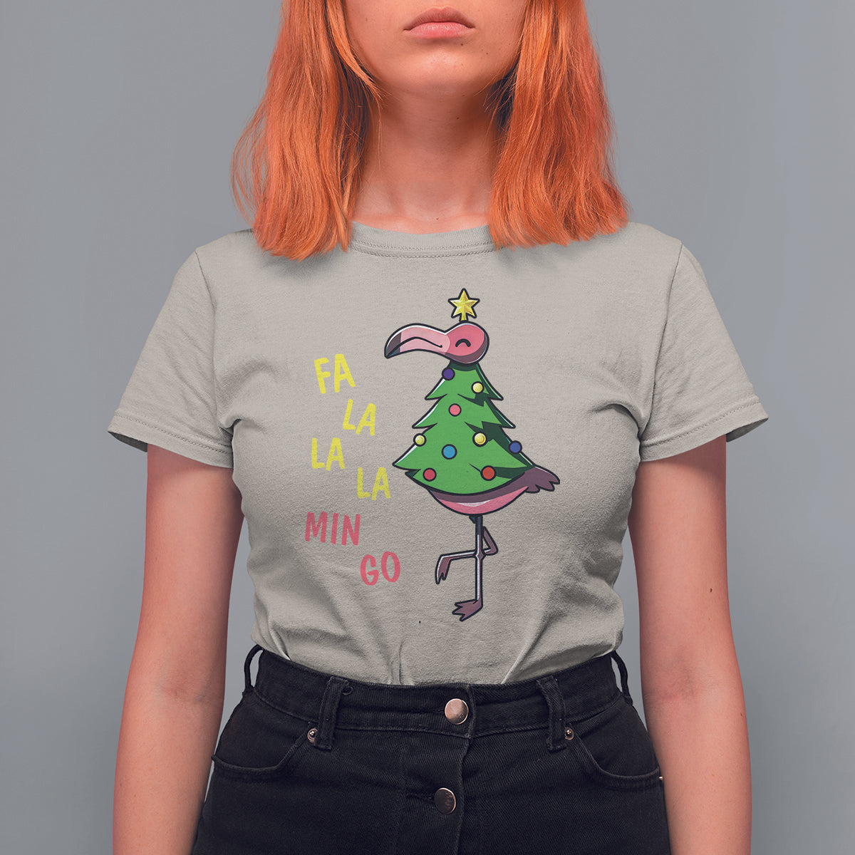 fa-la-la-mingo-flamingo-hawaiian-christmas-tree-t-shirt