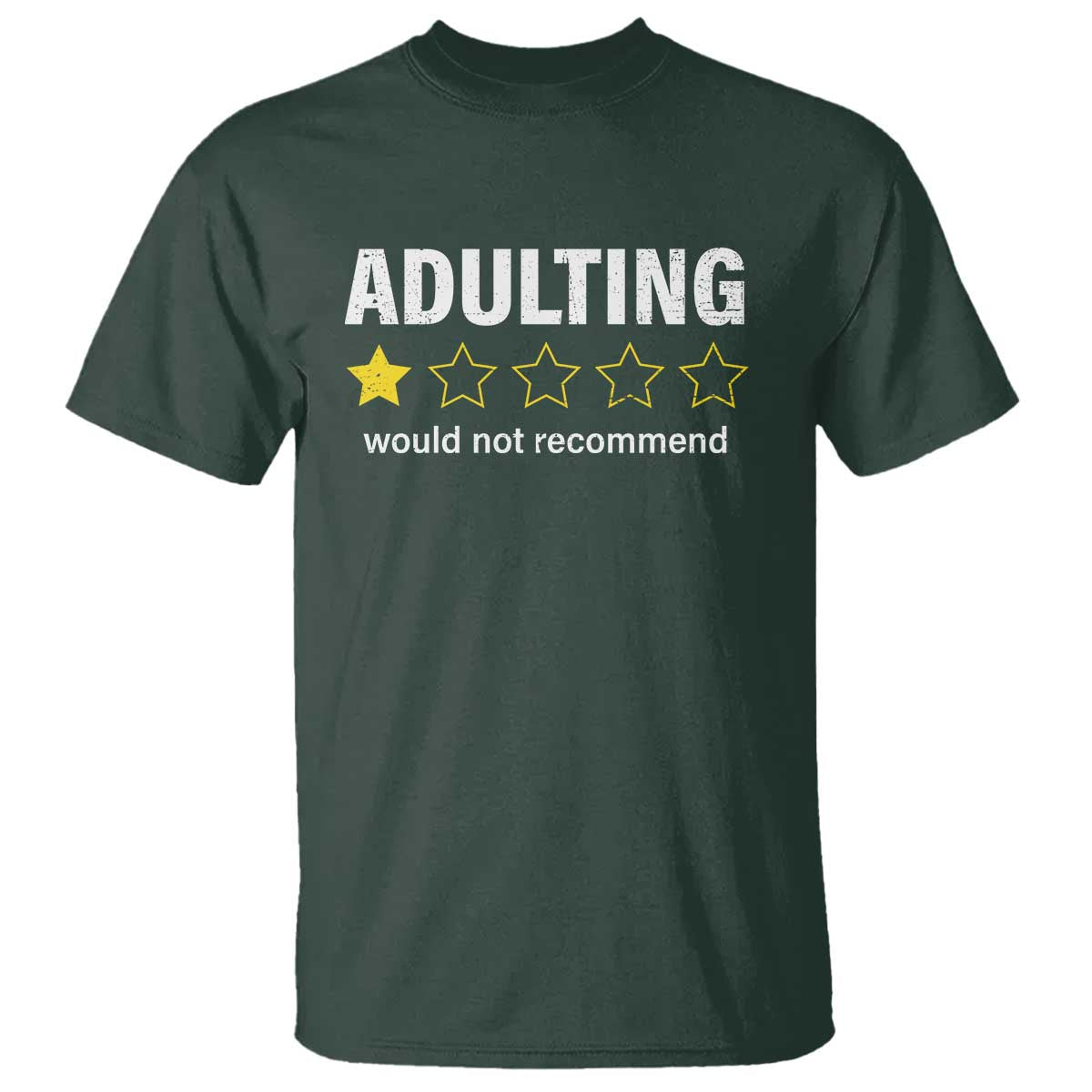 funny-adulting-would-not-recommend-t-shirt
