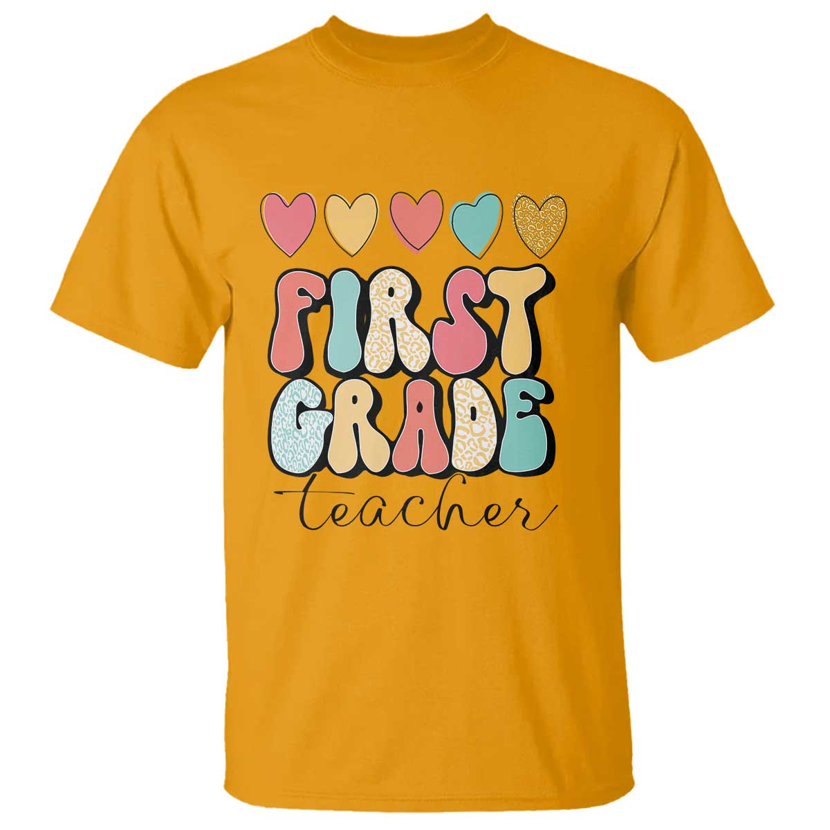 first-grade-teacher-leopard-heart-retro-groovy-t-shirt