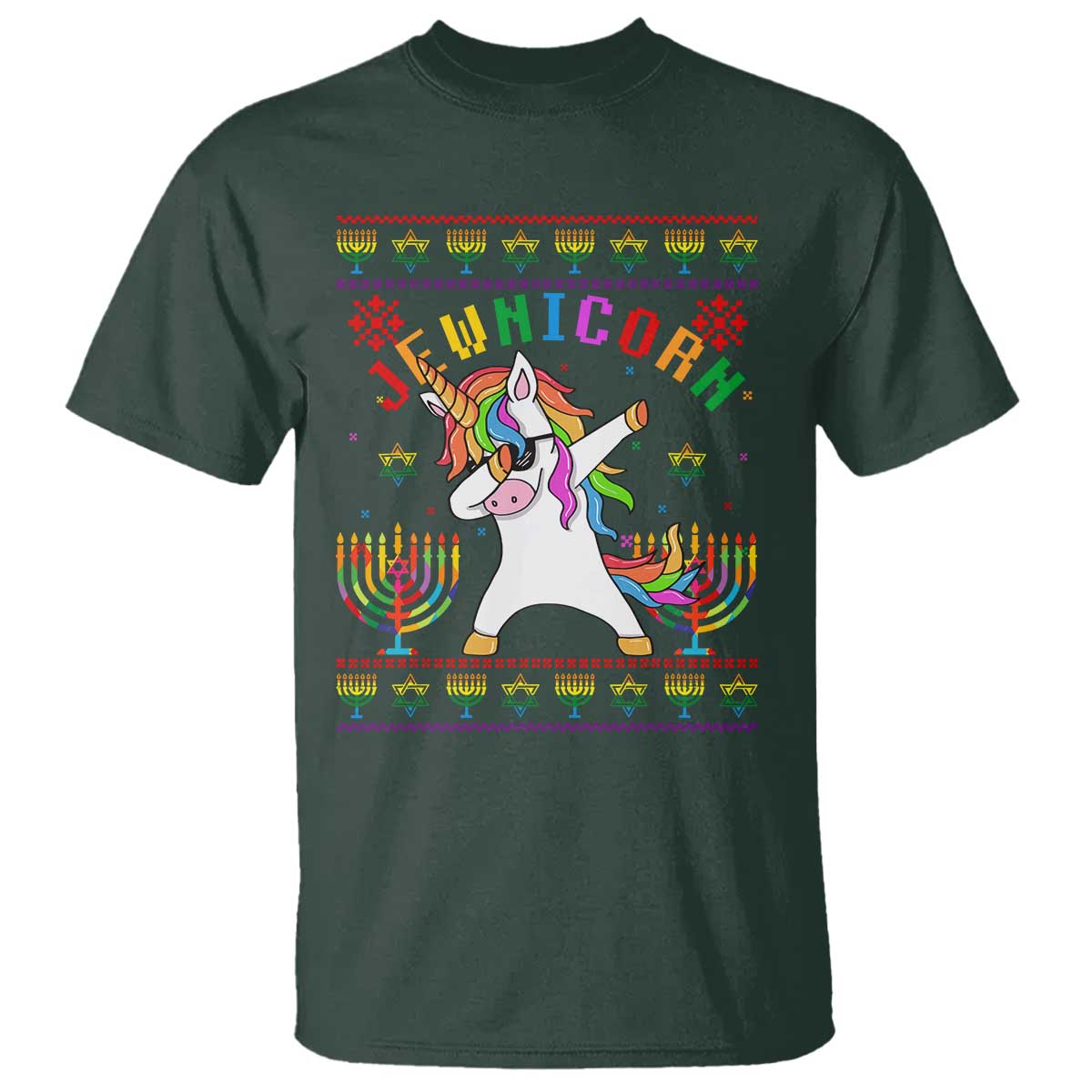 funny-hanukkah-t-shirt-jewnicorn-jewish-unicorn-rainbow