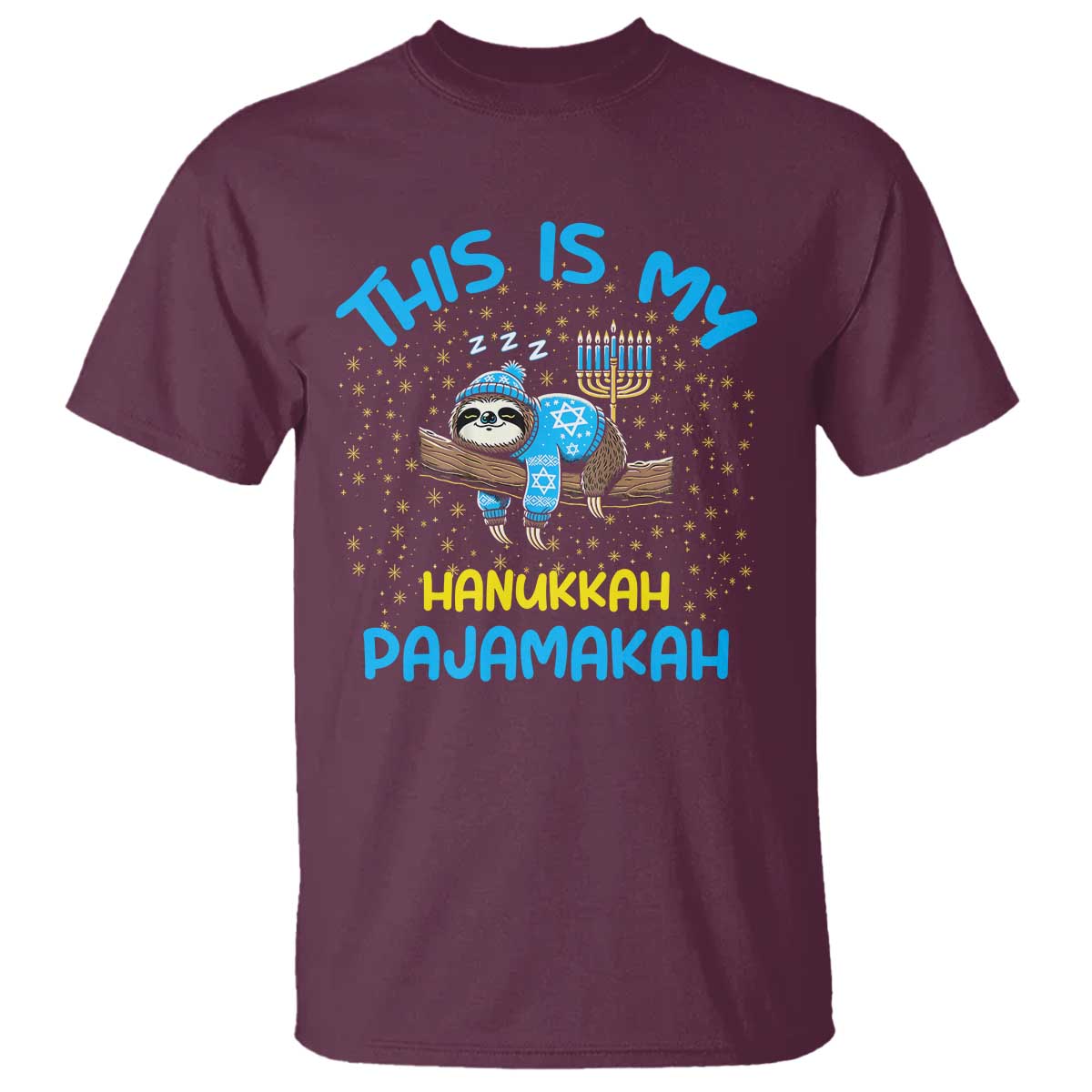 funny-this-is-my-hanukkah-pajamakah-t-shirt-cute-jewish-sloth-chanukkah