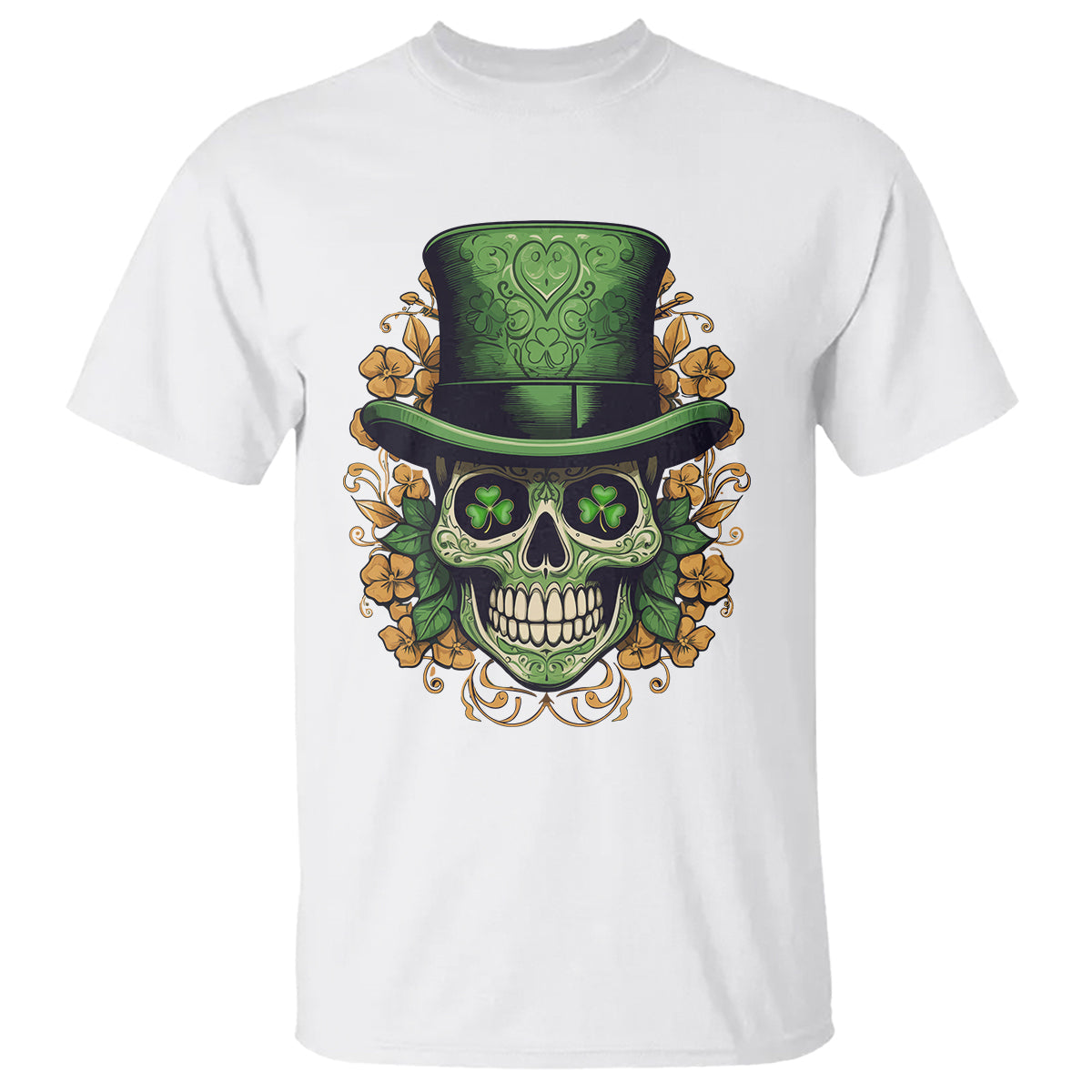 st-patricks-day-t-shirt-irish-sugar-skull-lucky-hat-shamrocks-1