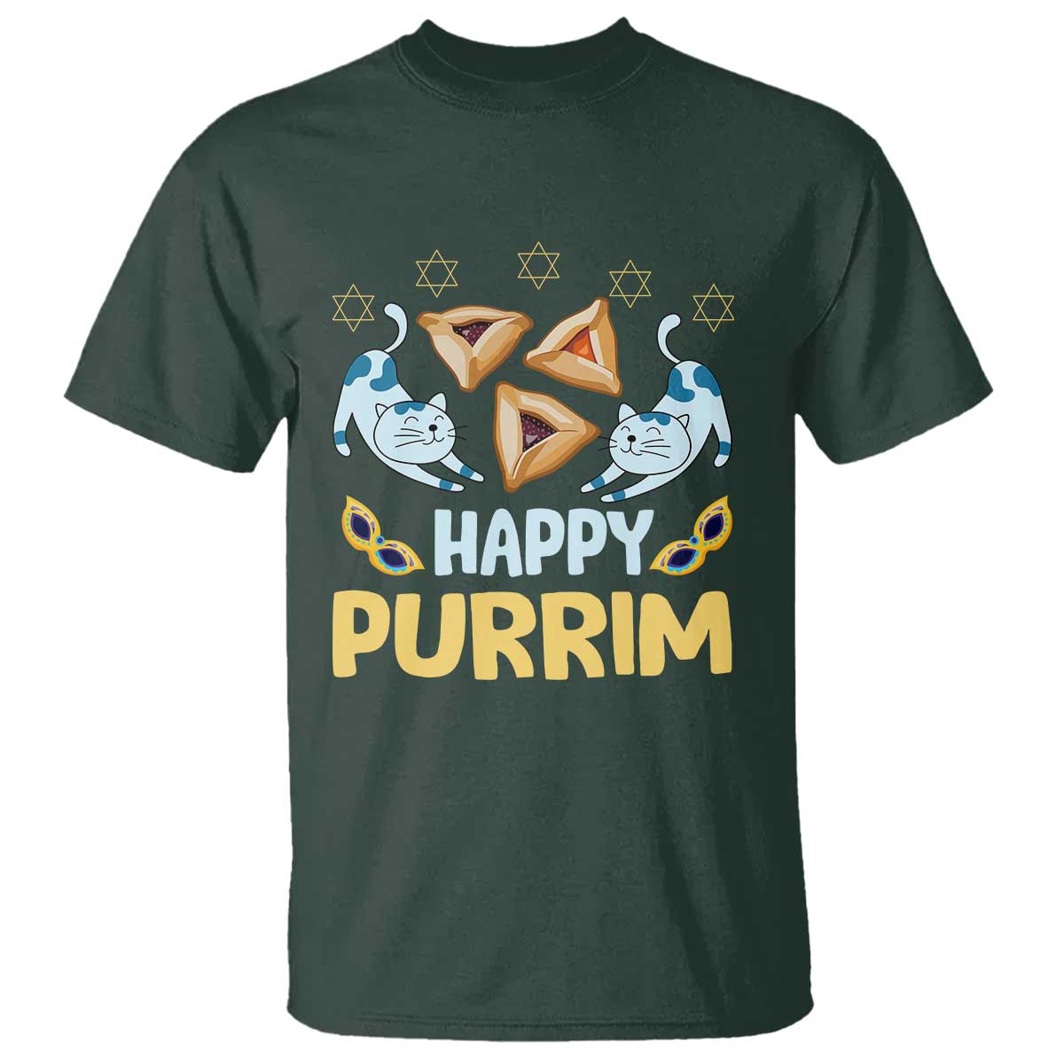 purim-cat-t-shirt-happy-purrim-hamantash-jewish-star-of-david