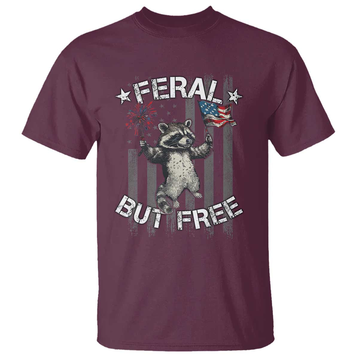 funny-4th-of-july-t-shirt-feral-but-free-raccoon-american-flag