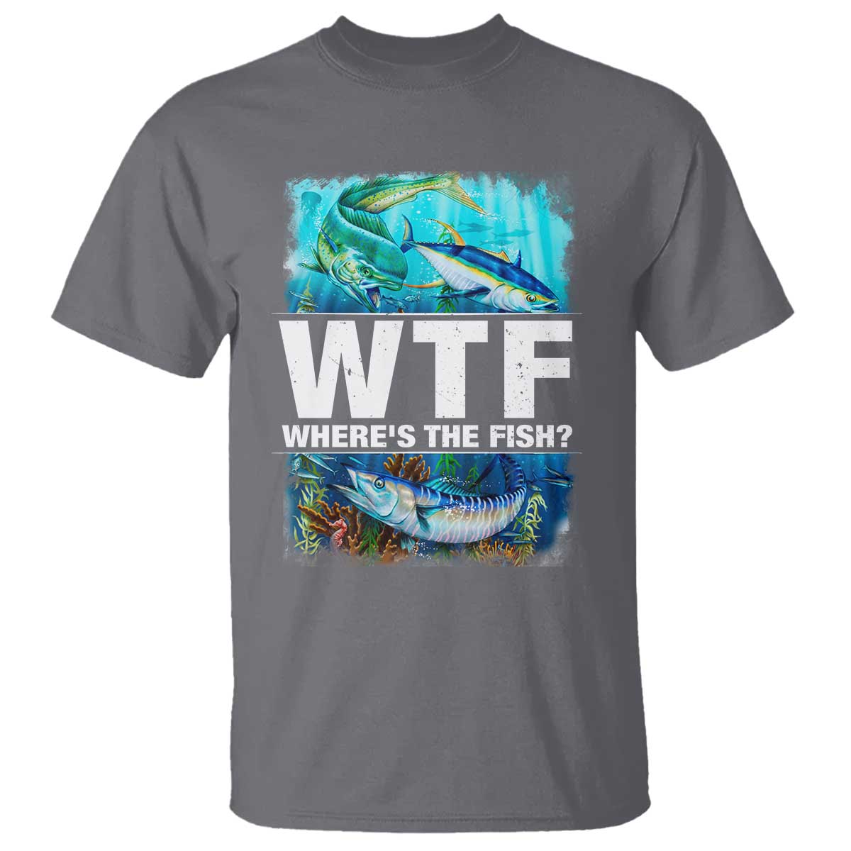 wtf-wheres-the-fish-fisherman-t-shirt