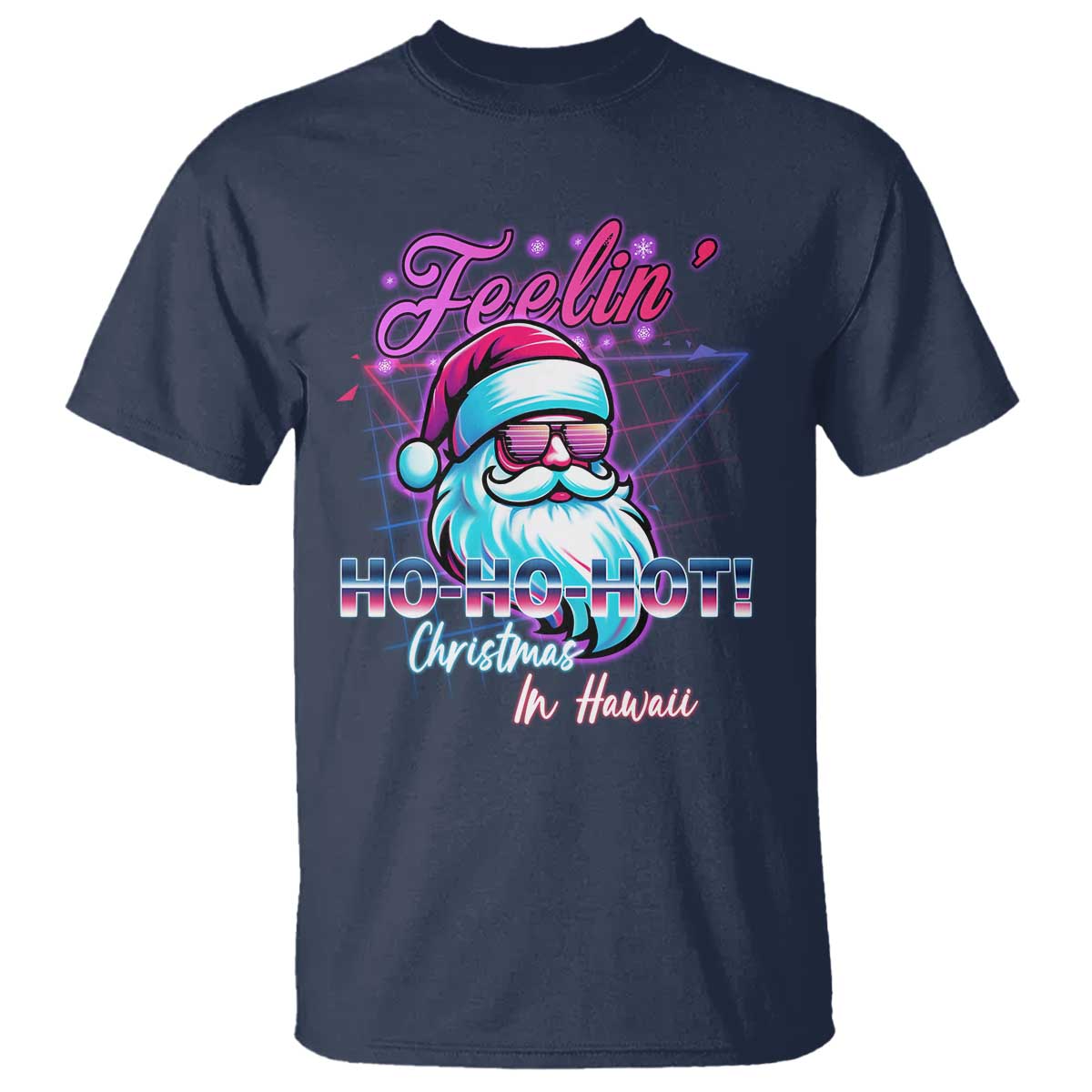 funny-christmas-in-july-t-shirt-retro-santa-feelin-ho-ho-hot