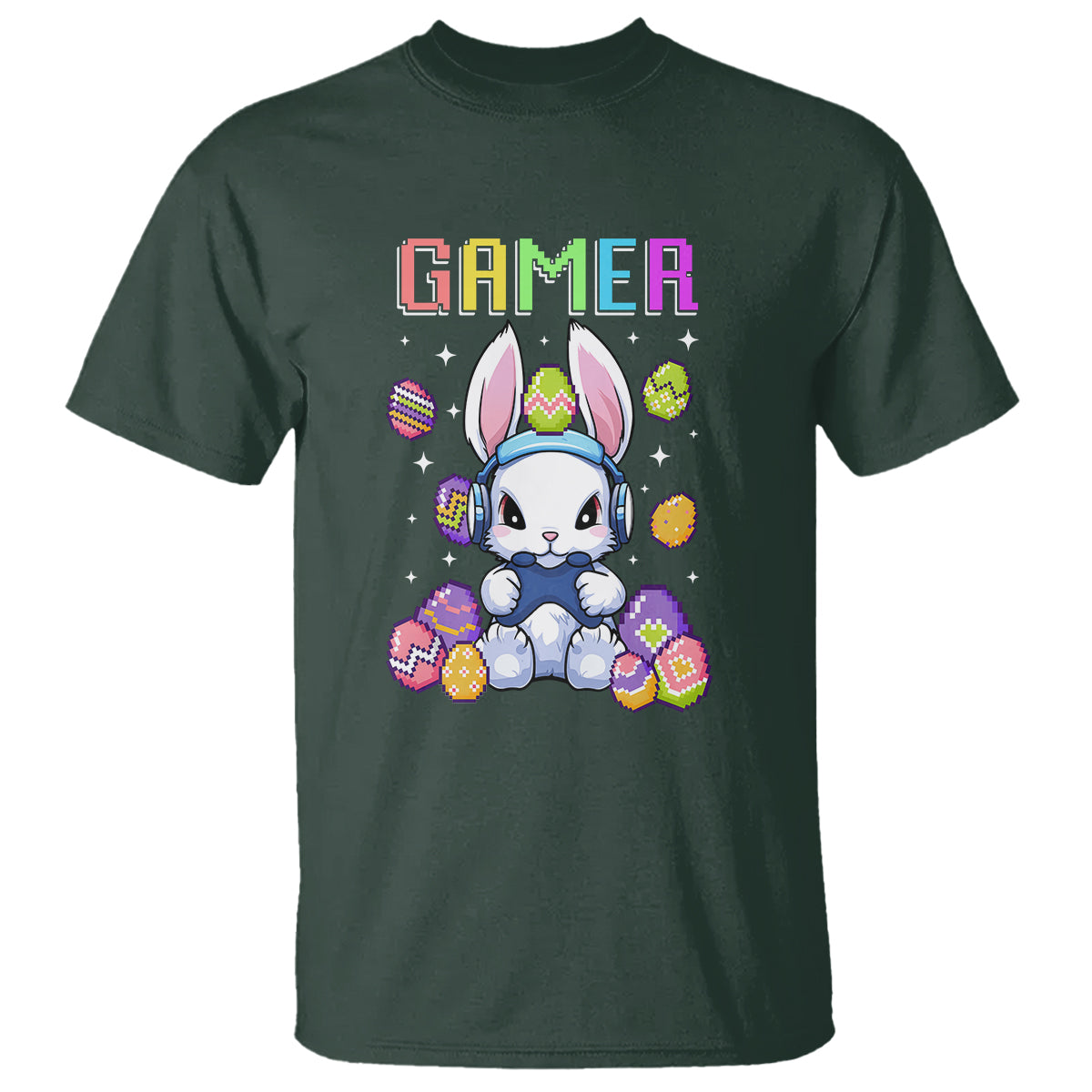 easter-day-t-shirt-bunny-gamer-playing-video-game