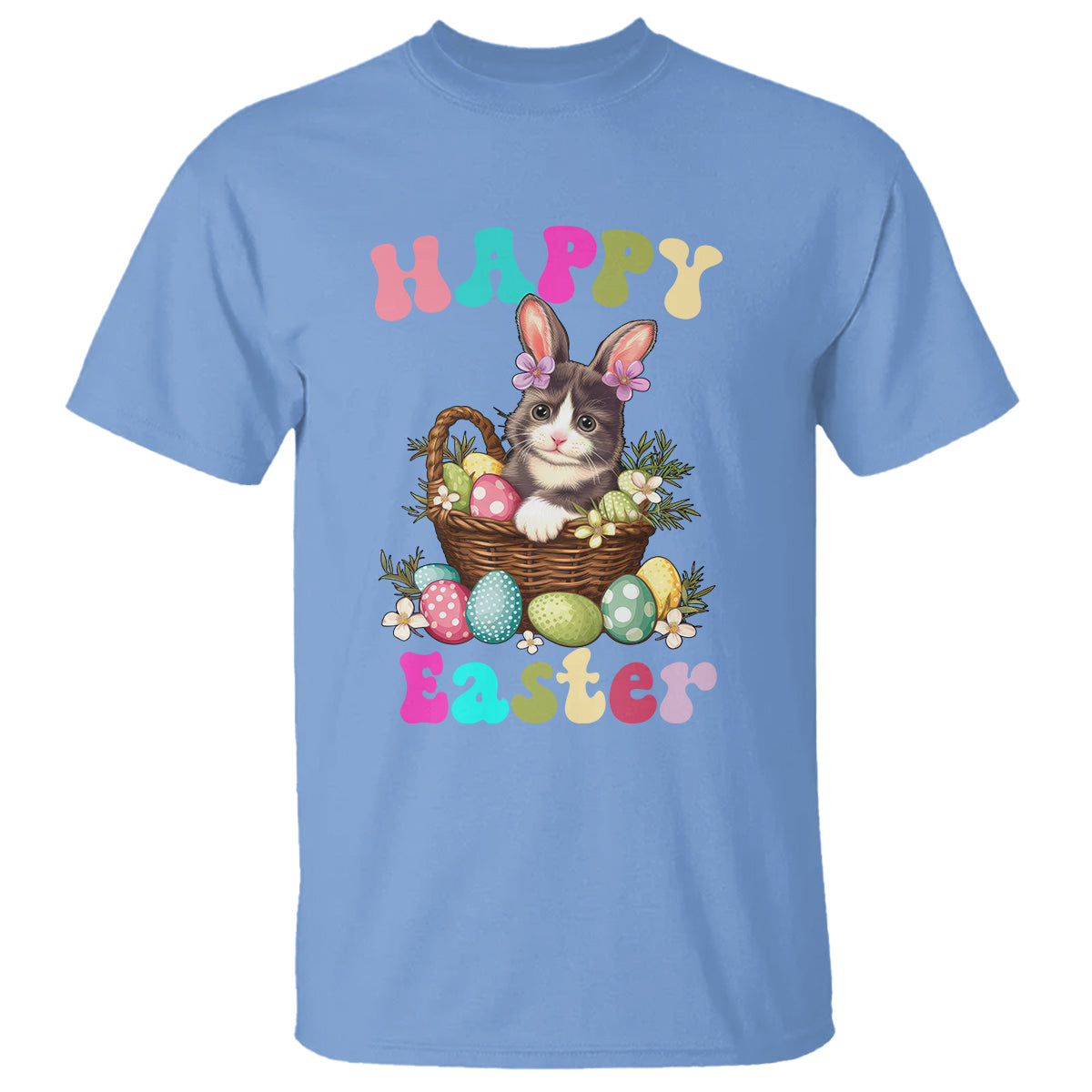 easter-day-t-shirt-cute-cat-bunny-costume-egg-basket
