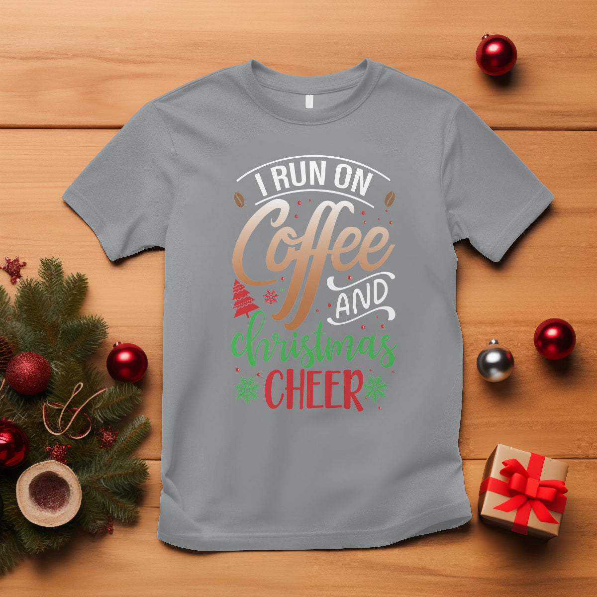 i-run-on-coffee-and-christmas-cheer-t-shirt