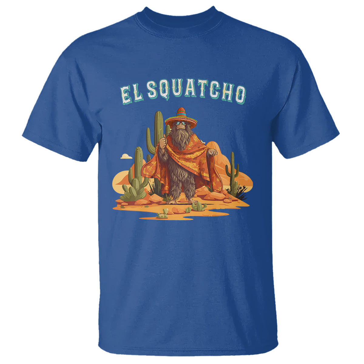 western-bigfoot-t-shirt-funny-el-squatcho-poncho-mexican