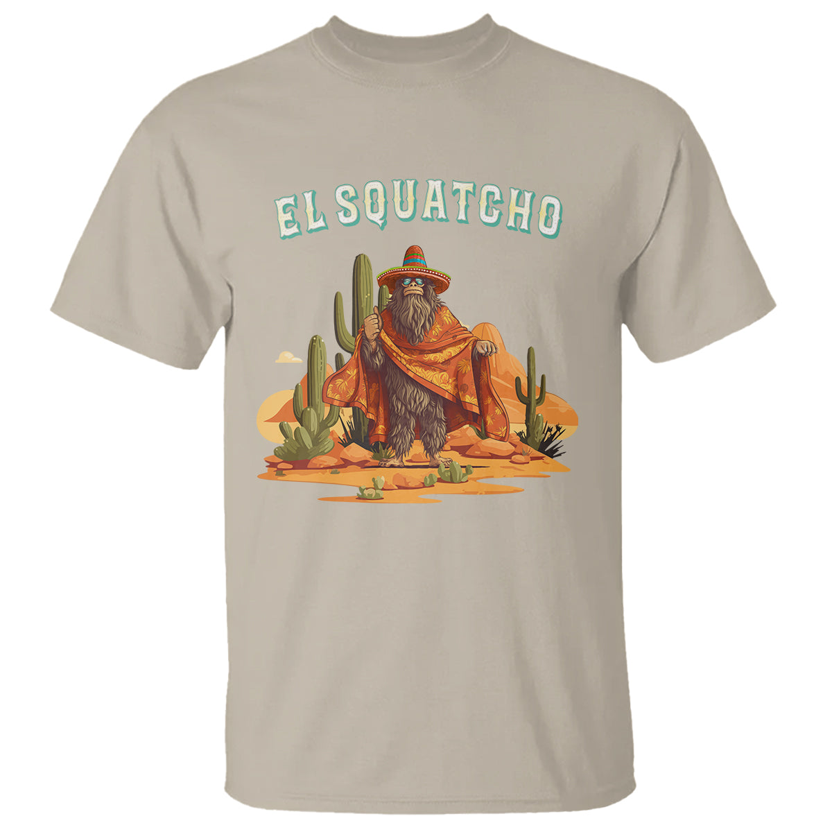 western-bigfoot-t-shirt-funny-el-squatcho-poncho-mexican