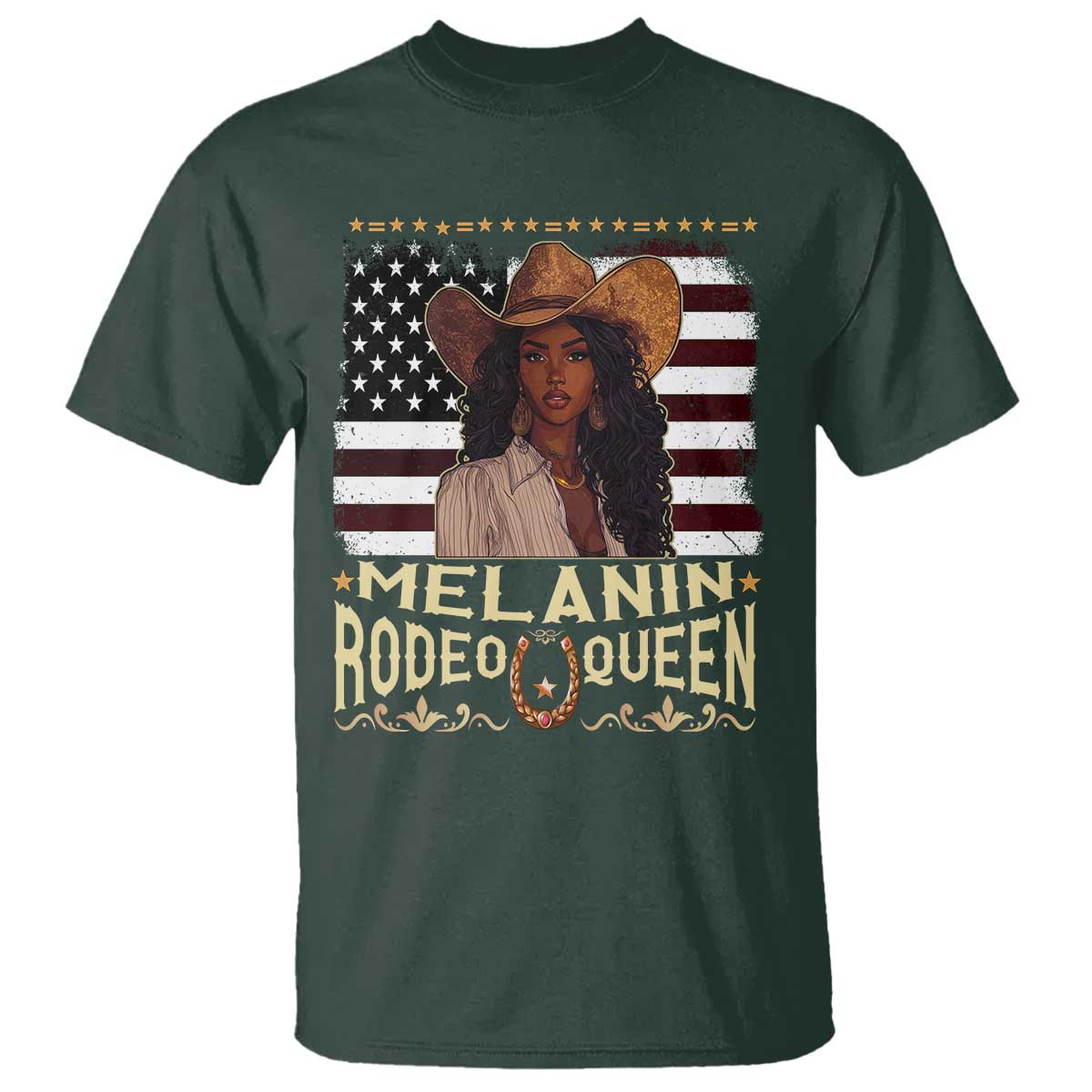 black-cowgirl-t-shirt-melanin-rodeo-queen-african-american