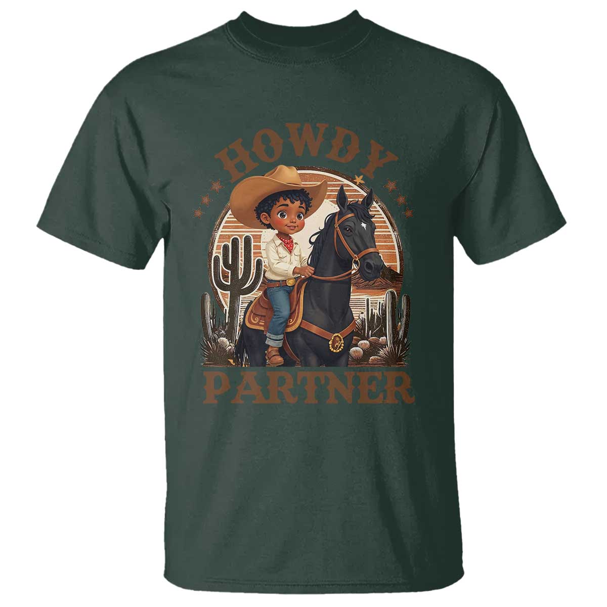 black-cowboy-t-shirt-howdy-partner-black-history-month