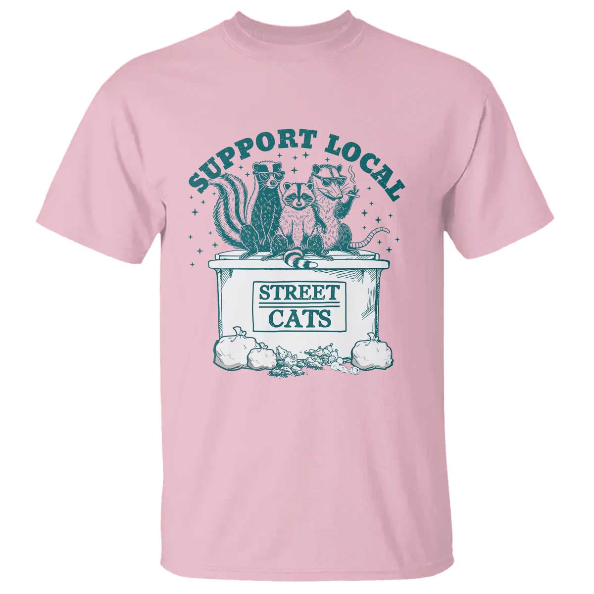 funny-support-local-street-cat-t-shirt-raccoon-opossum-skunk-garbage-crew