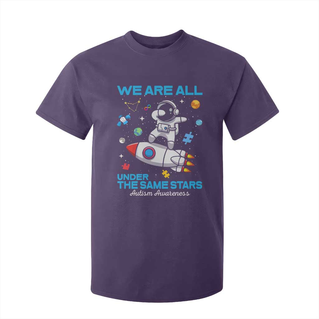 Autism Acceptance T Shirt For Kid We Are All Under The Same Stars